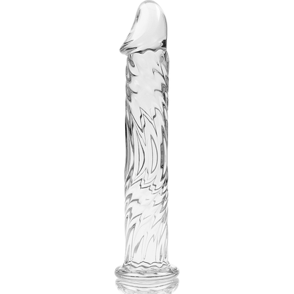 NEBULA SERIES BY IBIZA - MODELLO 12 DILDO IN VETRO BOROSILICATO TRASPARENTE 17 CM -O- 3.5 CM - NEBULA SERIES BY IBIZA | Lingerie Harness Boutique