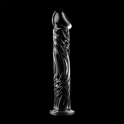 NEBULA SERIES BY IBIZA - MODELLO 12 DILDO IN VETRO BOROSILICATO TRASPARENTE 17 CM -O- 3.5 CM - NEBULA SERIES BY IBIZA | Lingerie Harness Boutique