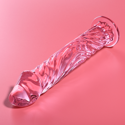 NEBULA SERIES BY IBIZA - MODELLO 12 DILDO IN VETRO BOROSILICATO TRASPARENTE 17 CM -O- 3.5 CM - NEBULA SERIES BY IBIZA | Lingerie Harness Boutique