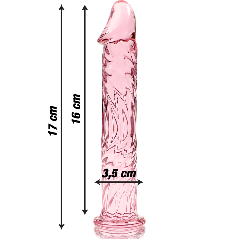 NEBULA SERIES BY IBIZA - MODELLO 12 DILDO IN VETRO BOROSILICATO TRASPARENTE 17 CM -O- 3.5 CM - NEBULA SERIES BY IBIZA | Lingerie Harness Boutique