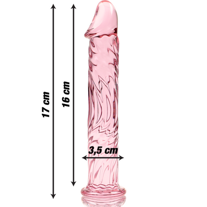 NEBULA SERIES BY IBIZA - MODELLO 12 DILDO IN VETRO BOROSILICATO TRASPARENTE 17 CM -O- 3.5 CM - NEBULA SERIES BY IBIZA | Lingerie Harness Boutique