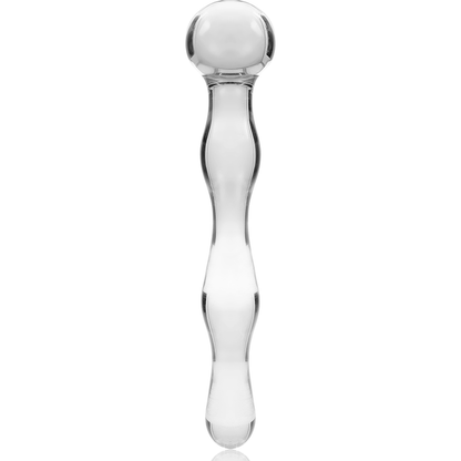 NEBULA SERIES BY IBIZA - MODELLO 13 DILDO IN VETRO BOROSILICATO TRASPARENTE 18 CM -O- 3.5 CM - NEBULA SERIES BY IBIZA | Lingerie Harness Boutique