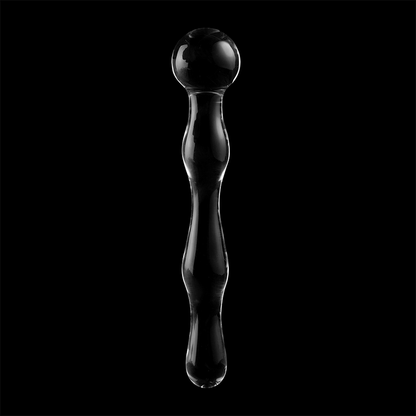 NEBULA SERIES BY IBIZA - MODELLO 13 DILDO IN VETRO BOROSILICATO TRASPARENTE 18 CM -O- 3.5 CM - NEBULA SERIES BY IBIZA | Lingerie Harness Boutique
