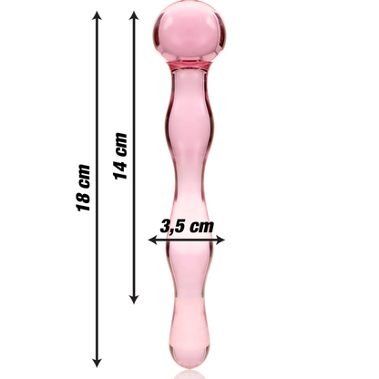 NEBULA SERIES BY IBIZA - MODELLO 13 DILDO IN VETRO BOROSILICATO TRASPARENTE 18 CM -O- 3.5 CM - NEBULA SERIES BY IBIZA | Lingerie Harness Boutique