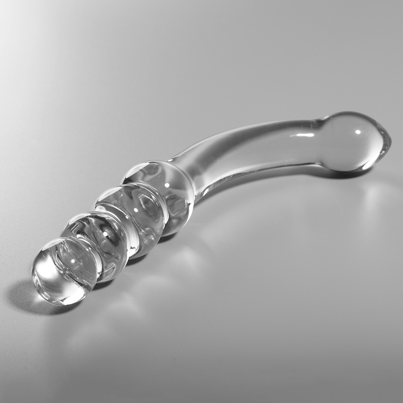 NEBULA SERIES BY IBIZA - MODELLO 14 DILDO IN VETRO BOROSILICATO TRASPARENTE 18.5 CM -O- 3 CM - NEBULA SERIES BY IBIZA | Lingerie Harness Boutique