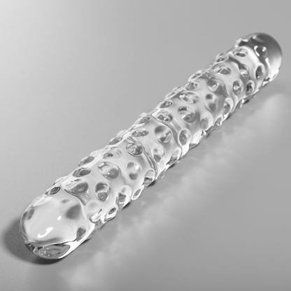 NEBULA SERIES BY IBIZA - MODELLO 15 DILDO IN VETRO BOROSILICATO TRASPARENTE 18.5 CM -O- 3 CM - NEBULA SERIES BY IBIZA | Lingerie Harness Boutique