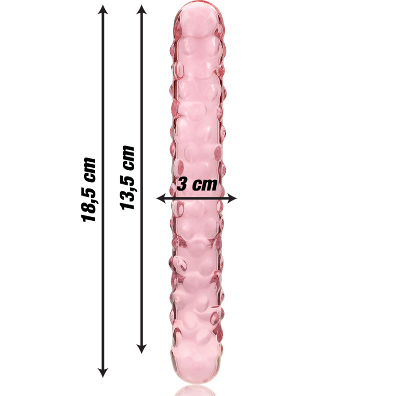 NEBULA SERIES BY IBIZA - MODELLO 15 DILDO IN VETRO BOROSILICATO TRASPARENTE 18.5 CM -O- 3 CM - NEBULA SERIES BY IBIZA | Lingerie Harness Boutique