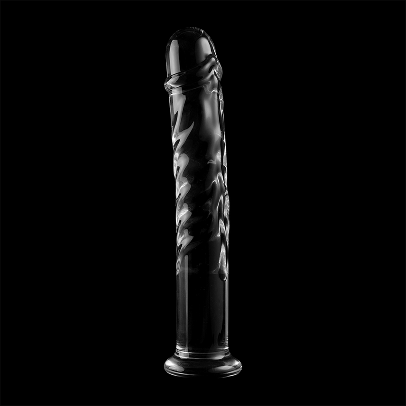 NEBULA SERIES BY IBIZA - MODELLO 16 DILDO IN VETRO BOROSILICATO TRASPARENTE 18.5 CM -O- 3 CM - NEBULA SERIES BY IBIZA | Lingerie Harness Boutique