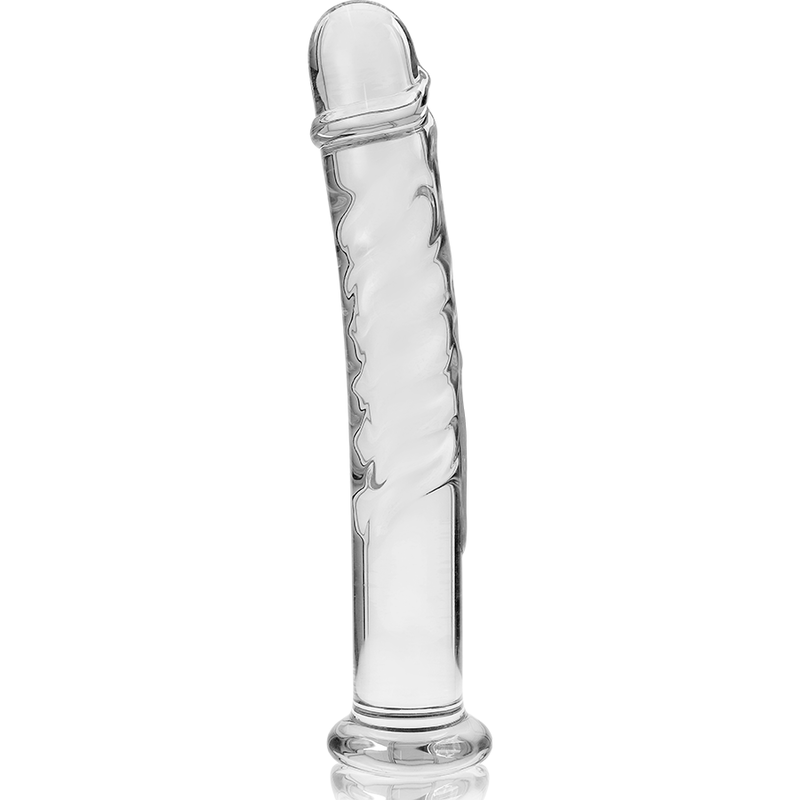 NEBULA SERIES BY IBIZA - MODELLO 16 DILDO IN VETRO BOROSILICATO TRASPARENTE 18.5 CM -O- 3 CM - NEBULA SERIES BY IBIZA | Lingerie Harness Boutique