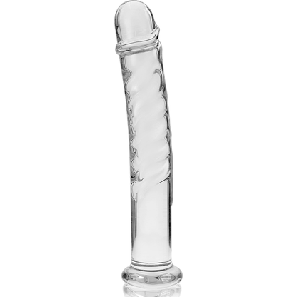 NEBULA SERIES BY IBIZA - MODELLO 16 DILDO IN VETRO BOROSILICATO TRASPARENTE 18.5 CM -O- 3 CM - NEBULA SERIES BY IBIZA | Lingerie Harness Boutique