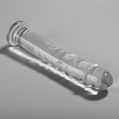 NEBULA SERIES BY IBIZA - MODELLO 16 DILDO IN VETRO BOROSILICATO TRASPARENTE 18.5 CM -O- 3 CM - NEBULA SERIES BY IBIZA | Lingerie Harness Boutique