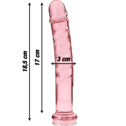 NEBULA SERIES BY IBIZA - MODELLO 16 DILDO IN VETRO BOROSILICATO TRASPARENTE 18.5 CM -O- 3 CM - NEBULA SERIES BY IBIZA | Lingerie Harness Boutique