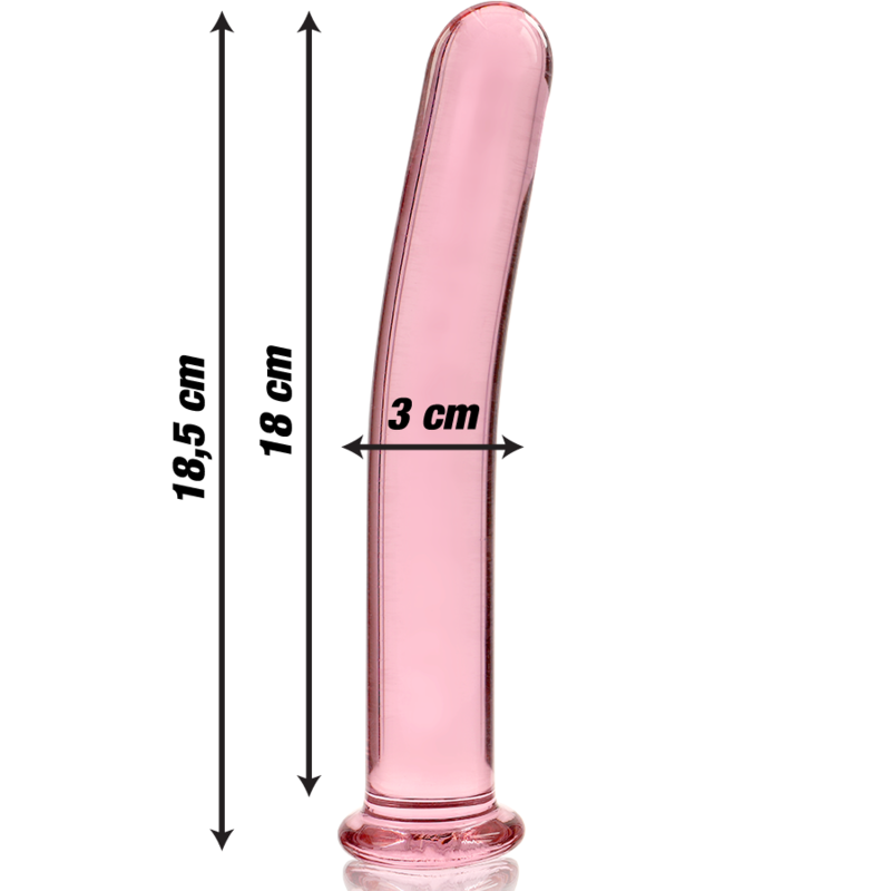 NEBULA SERIES BY IBIZA - MODELLO 17 DILDO IN VETRO BOROSILICATO TRASPARENTE 18.5 CM -O- 3 CM - NEBULA SERIES BY IBIZA | Lingerie Harness Boutique