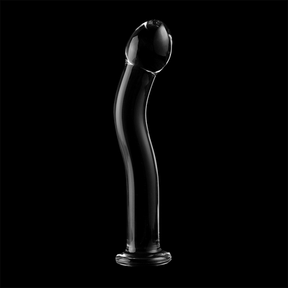 NEBULA SERIES BY IBIZA - MODELLO 18 DILDO IN VETRO BOROSILICATO TRASPARENTE 18.5 CM -O- 3.5 CM - NEBULA SERIES BY IBIZA | Lingerie Harness Boutique