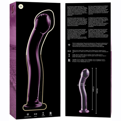 NEBULA SERIES BY IBIZA - MODELLO 18 DILDO IN VETRO BOROSILICATO TRASPARENTE 18.5 CM -O- 3.5 CM - NEBULA SERIES BY IBIZA | Lingerie Harness Boutique