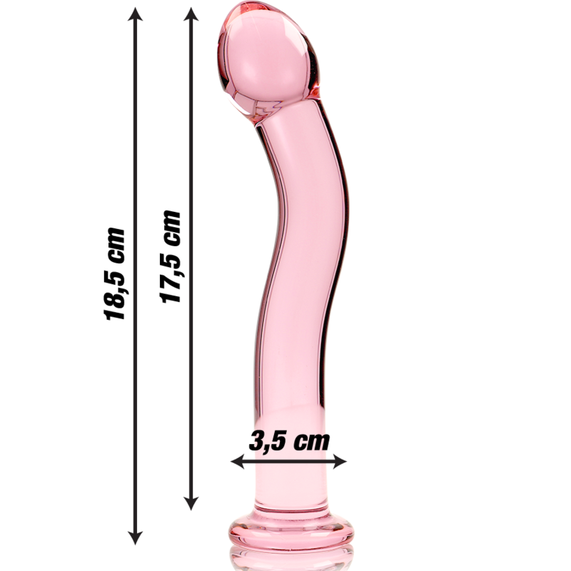 NEBULA SERIES BY IBIZA - MODELLO 18 DILDO IN VETRO BOROSILICATO TRASPARENTE 18.5 CM -O- 3.5 CM - NEBULA SERIES BY IBIZA | Lingerie Harness Boutique