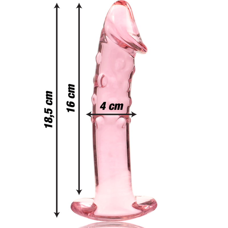 NEBULA SERIES BY IBIZA - MODELLO 19 DILDO IN VETRO BOROSILICATO TRASPARENTE 18.5 CM -O- 4 CM - NEBULA SERIES BY IBIZA | Lingerie Harness Boutique