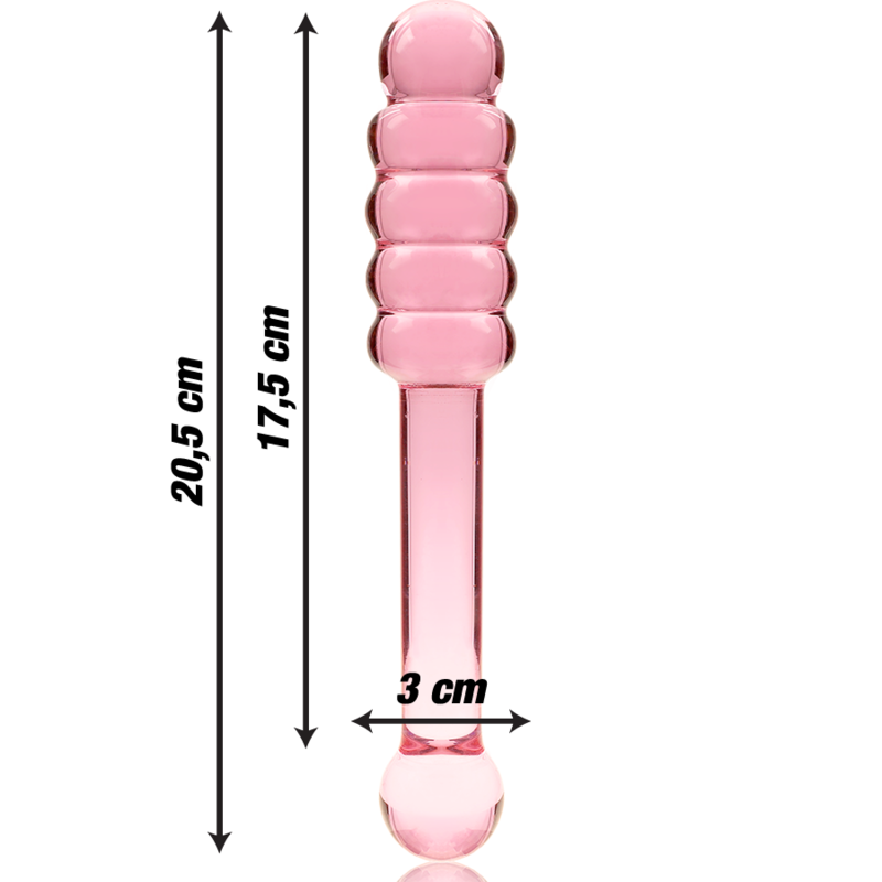 NEBULA SERIES BY IBIZA - MODELLO 20 DILDO IN VETRO BOROSILICATO TRASPARENTE 20.5 CM -O- 3 CM - NEBULA SERIES BY IBIZA | Lingerie Harness Boutique