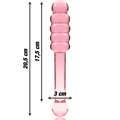 NEBULA SERIES BY IBIZA - MODELLO 20 DILDO IN VETRO BOROSILICATO TRASPARENTE 20.5 CM -O- 3 CM - NEBULA SERIES BY IBIZA | Lingerie Harness Boutique