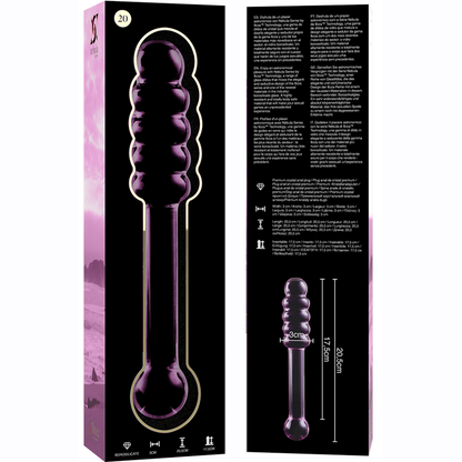 NEBULA SERIES BY IBIZA - MODELLO 20 DILDO IN VETRO BOROSILICATO TRASPARENTE 20.5 CM -O- 3 CM - NEBULA SERIES BY IBIZA | Lingerie Harness Boutique