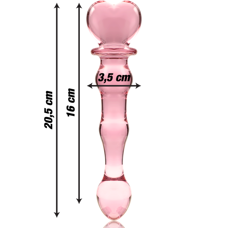 NEBULA SERIES BY IBIZA - MODELLO 21 DILDO IN VETRO BOROSILICATO TRASPARENTE 20.5 CM -O- 3.5 CM - NEBULA SERIES BY IBIZA | Lingerie Harness Boutique