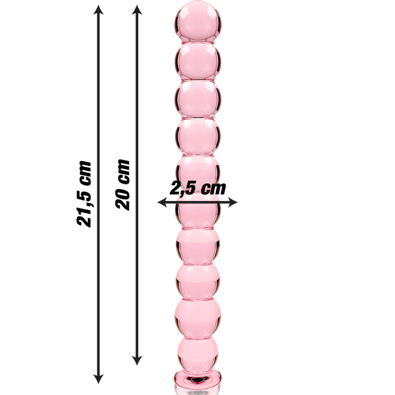 NEBULA SERIES BY IBIZA - MODELLO 22 DILDO IN VETRO BOROSILICATO TRASPARENTE 21.5 CM -O- 2.5 CM - NEBULA SERIES BY IBIZA | Lingerie Harness Boutique