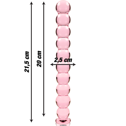 NEBULA SERIES BY IBIZA - MODELLO 22 DILDO IN VETRO BOROSILICATO TRASPARENTE 21.5 CM -O- 2.5 CM - NEBULA SERIES BY IBIZA | Lingerie Harness Boutique
