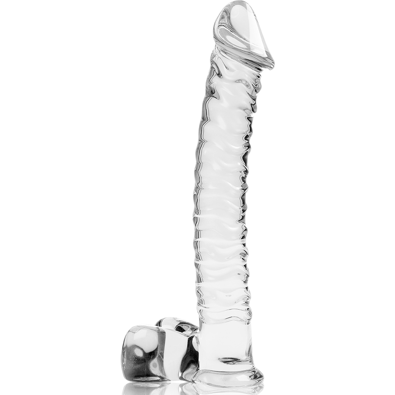NEBULA SERIES BY IBIZA - MODELLO 23 DILDO IN VETRO BOROSILICATO TRASPARENTE 21.5 CM -O- 4 CM - NEBULA SERIES BY IBIZA | Lingerie Harness Boutique