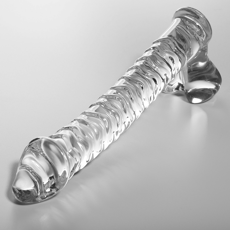 NEBULA SERIES BY IBIZA - MODELLO 23 DILDO IN VETRO BOROSILICATO TRASPARENTE 21.5 CM -O- 4 CM - NEBULA SERIES BY IBIZA | Lingerie Harness Boutique