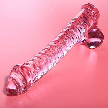 NEBULA SERIES BY IBIZA - MODELLO 23 DILDO IN VETRO BOROSILICATO TRASPARENTE 21.5 CM -O- 4 CM - NEBULA SERIES BY IBIZA | Lingerie Harness Boutique