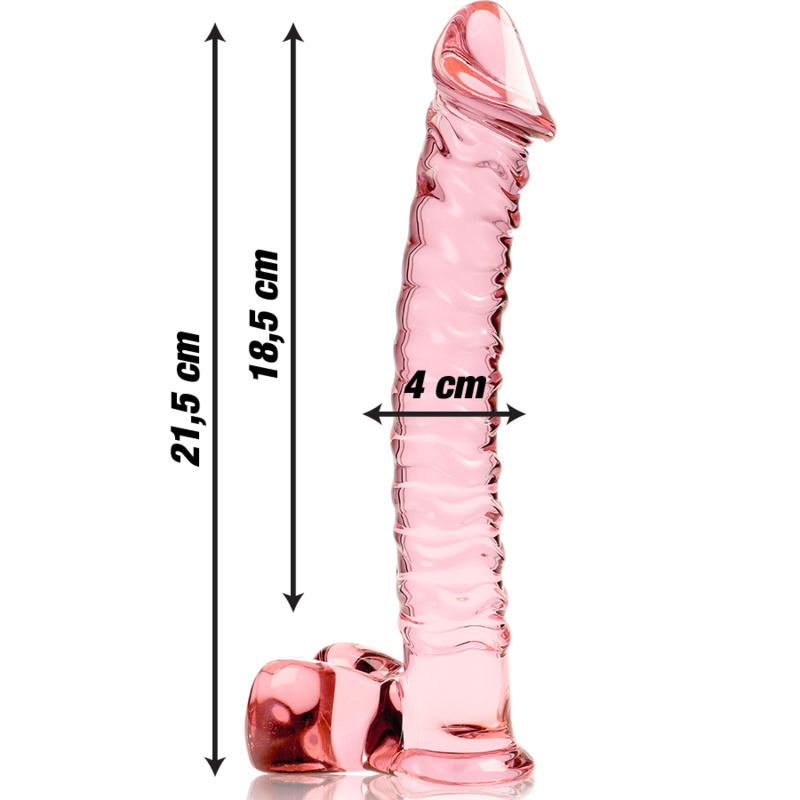 NEBULA SERIES BY IBIZA - MODELLO 23 DILDO IN VETRO BOROSILICATO TRASPARENTE 21.5 CM -O- 4 CM - NEBULA SERIES BY IBIZA | Lingerie Harness Boutique