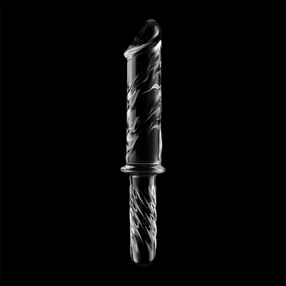 NEBULA SERIES BY IBIZA - MODELLO 24 DILDO IN VETRO BOROSILICATO TRASPARENTE 28.5 CM -O- 5 CM - NEBULA SERIES BY IBIZA | Lingerie Harness Boutique