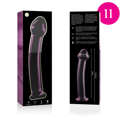 NEBULA SERIES BY IBIZA - MODELLO 11 DILDO IN VETRO BOROSILICATO TRASPARENTE 16 CM -O- 3 CM - NEBULA SERIES BY IBIZA | Lingerie Harness Boutique