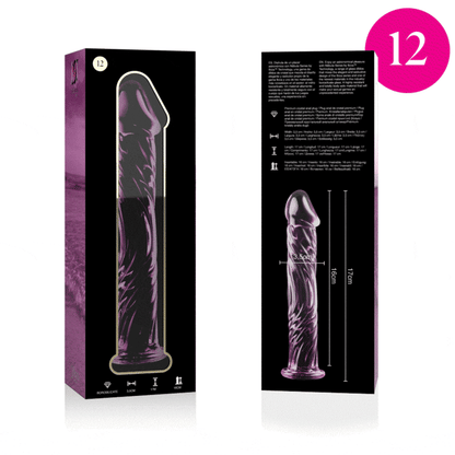 NEBULA SERIES BY IBIZA - MODELLO 12 DILDO IN VETRO BOROSILICATO TRASPARENTE 17 CM -O- 3.5 CM - NEBULA SERIES BY IBIZA | Lingerie Harness Boutique