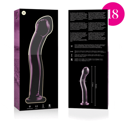 NEBULA SERIES BY IBIZA - MODELLO 18 DILDO IN VETRO BOROSILICATO TRASPARENTE 18.5 CM -O- 3.5 CM - NEBULA SERIES BY IBIZA | Lingerie Harness Boutique