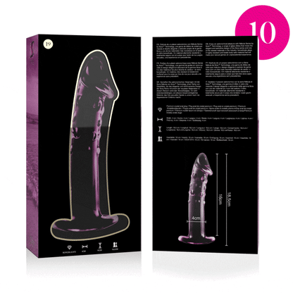 NEBULA SERIES BY IBIZA - MODELLO 19 DILDO IN VETRO BOROSILICATO TRASPARENTE 18.5 CM -O- 4 CM - NEBULA SERIES BY IBIZA | Lingerie Harness Boutique