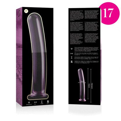 NEBULA SERIES BY IBIZA - MODELLO 17 DILDO IN VETRO BOROSILICATO TRASPARENTE 18.5 CM -O- 3 CM - NEBULA SERIES BY IBIZA | Lingerie Harness Boutique