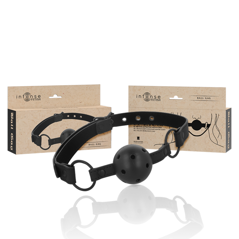 INTENSE - FETISH BALL GAG IN PELLE VEGANA - INTENSE FETISH | Lingerie Harness Boutique