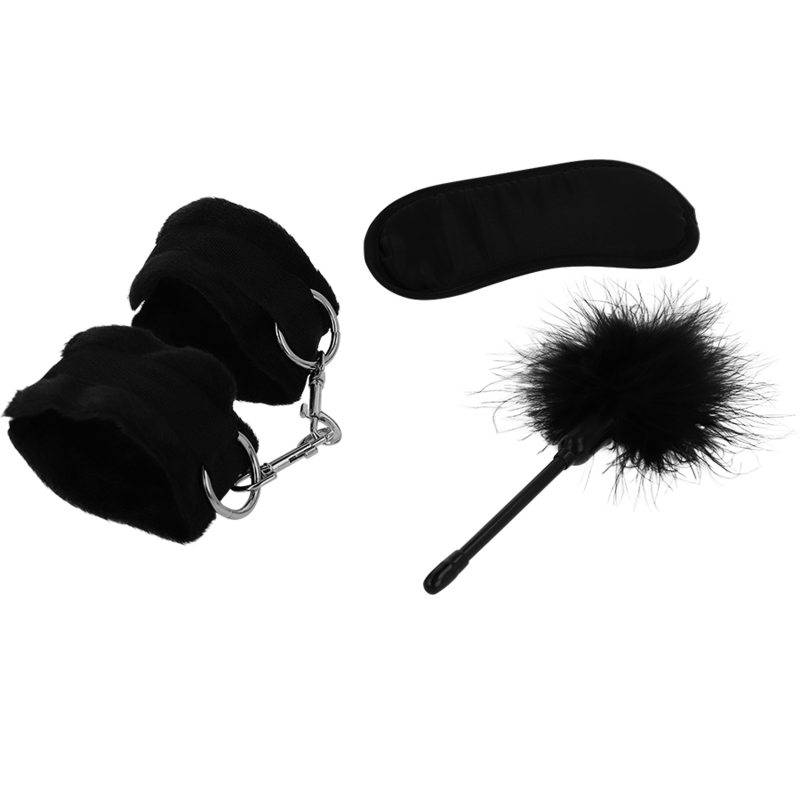 INTENSE - FETISH PLAYSET EROTICO 2 CON MANETTE, MASCHERA CIECA E TICKLER - INTENSE FETISH | Lingerie Harness Boutique