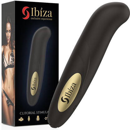 IBIZA - STIMOLATORE CLITORIDE CARICATORE USB 10 MODALIT VIBRAZIONE DORATO 13 X 2,9 - IBIZA TECHNOLOGY | Lingerie Harness Boutique