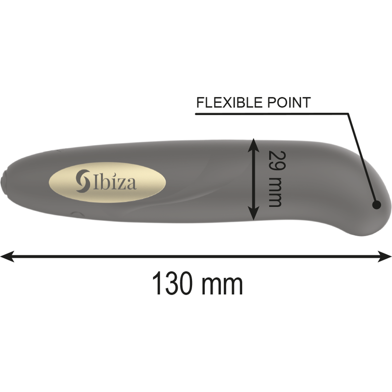 IBIZA - STIMOLATORE CLITORIDE CARICATORE USB 10 MODALIT VIBRAZIONE DORATO 13 X 2,9 - IBIZA TECHNOLOGY | Lingerie Harness Boutique
