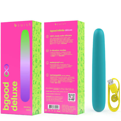 B SWISH - BGOOD INFINITE DELUXE VIBRATORE RICARICABILE IN SILICONE BLU