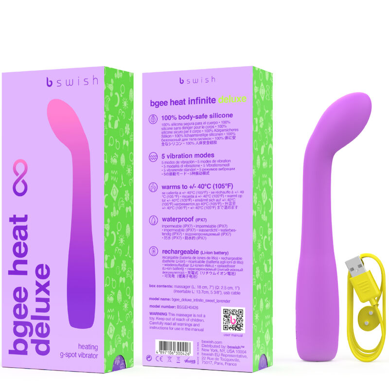 B SWISH - BGEE HEAT INFINITE DELUXE VIBRATORE RICARICABILE LAVANDA SILICONE - B SWISH | Lingerie Harness Boutique
