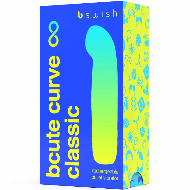 B SWISH - BCUTE CURVE INFINITE CLASSIC RECHARGEABLE SILICONE VIBRATOR BLUE