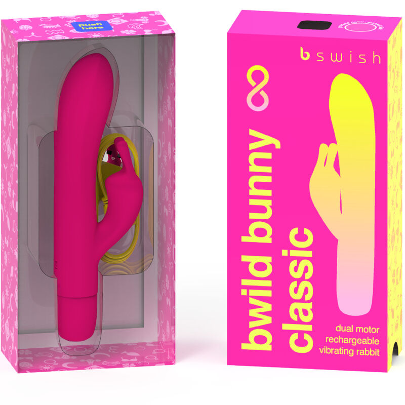 B SWISH - BWILD BUNNY INFINITE CLASSIC VIBRATORE RICARICABILE IN SILICONE ROSA - B SWISH | Lingerie Harness Boutique