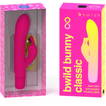 B SWISH - BWILD BUNNY INFINITE CLASSIC VIBRATORE RICARICABILE IN SILICONE ROSA - B SWISH | Lingerie Harness Boutique