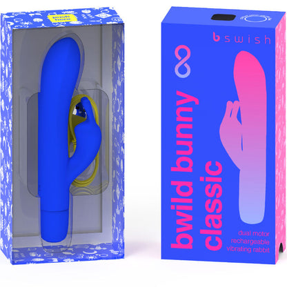 B SWISH - BWILD BUNNY INFINITE CLASSIC VIBRATORE RICARICABILE IN SILICONE BLU - B SWISH | Lingerie Harness Boutique