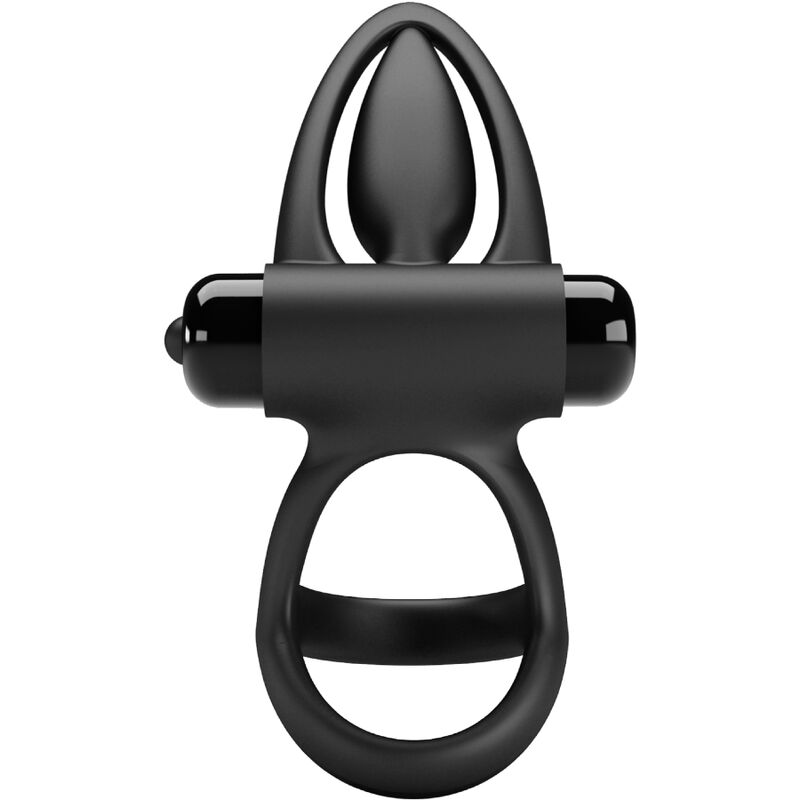 PRETTY LOVE - ANELLO VIBRANTE 10 VIBRAZIONI IN SILICONE NERO - PRETTY LOVE MALE | Lingerie Harness Boutique