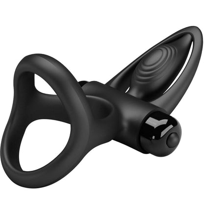 PRETTY LOVE - ANELLO VIBRANTE 10 VIBRAZIONI IN SILICONE NERO - PRETTY LOVE MALE | Lingerie Harness Boutique