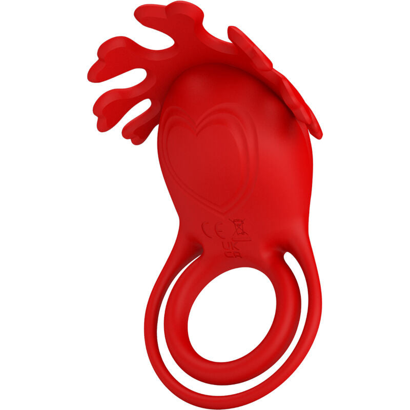 PRETTY LOVE - RUBEN 7 VIBRATION VIBRATING RING IN RED SILICONE